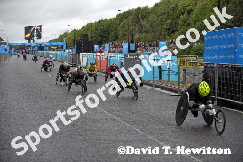 Start of the wheelchair race at the BUPA Great North Run.